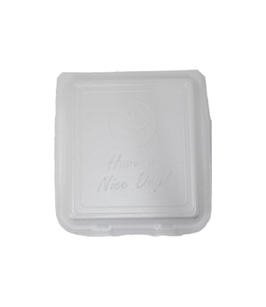 FOAM TRAY, THREE COMPARTMENT, HINGED LID