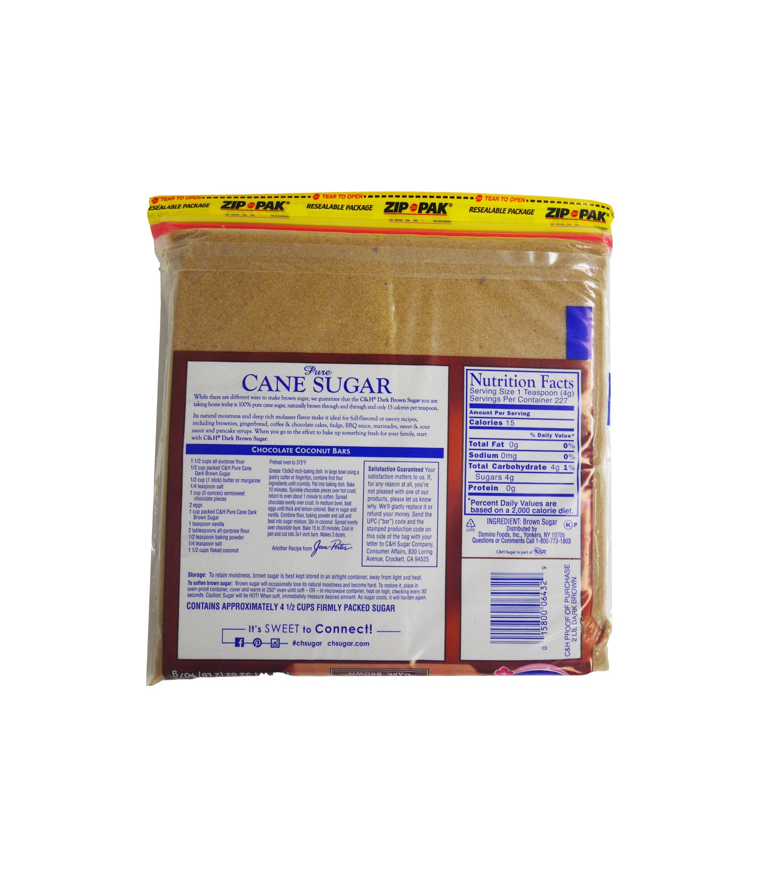 Pure Cane Sugar, Dark Brown 16/2 LB | C&H - C. Pacific Foods