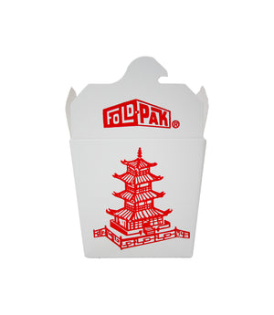 FOOD PAIL, 1 QUART, MICROWAVEABLE, PAGODA PRINT