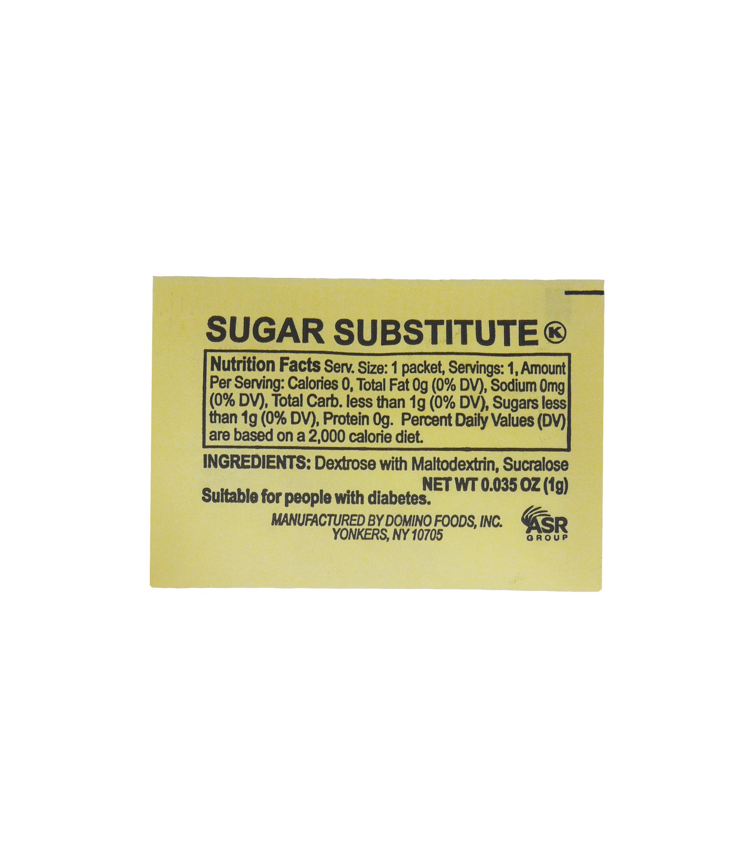 SUGAR SUBSTITUTE, YELLOW